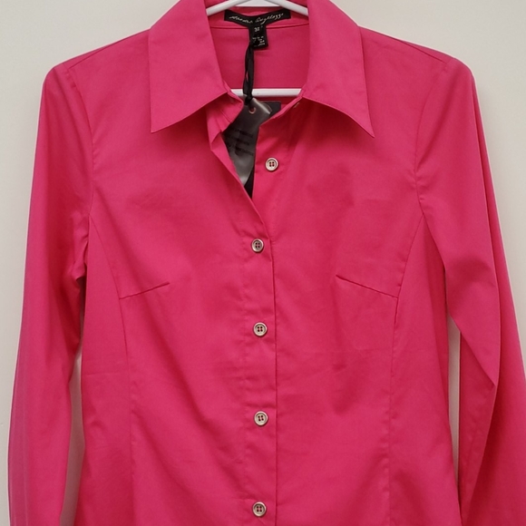 Femme Fuchsia Button Up Shirt - Picture 1 of 6